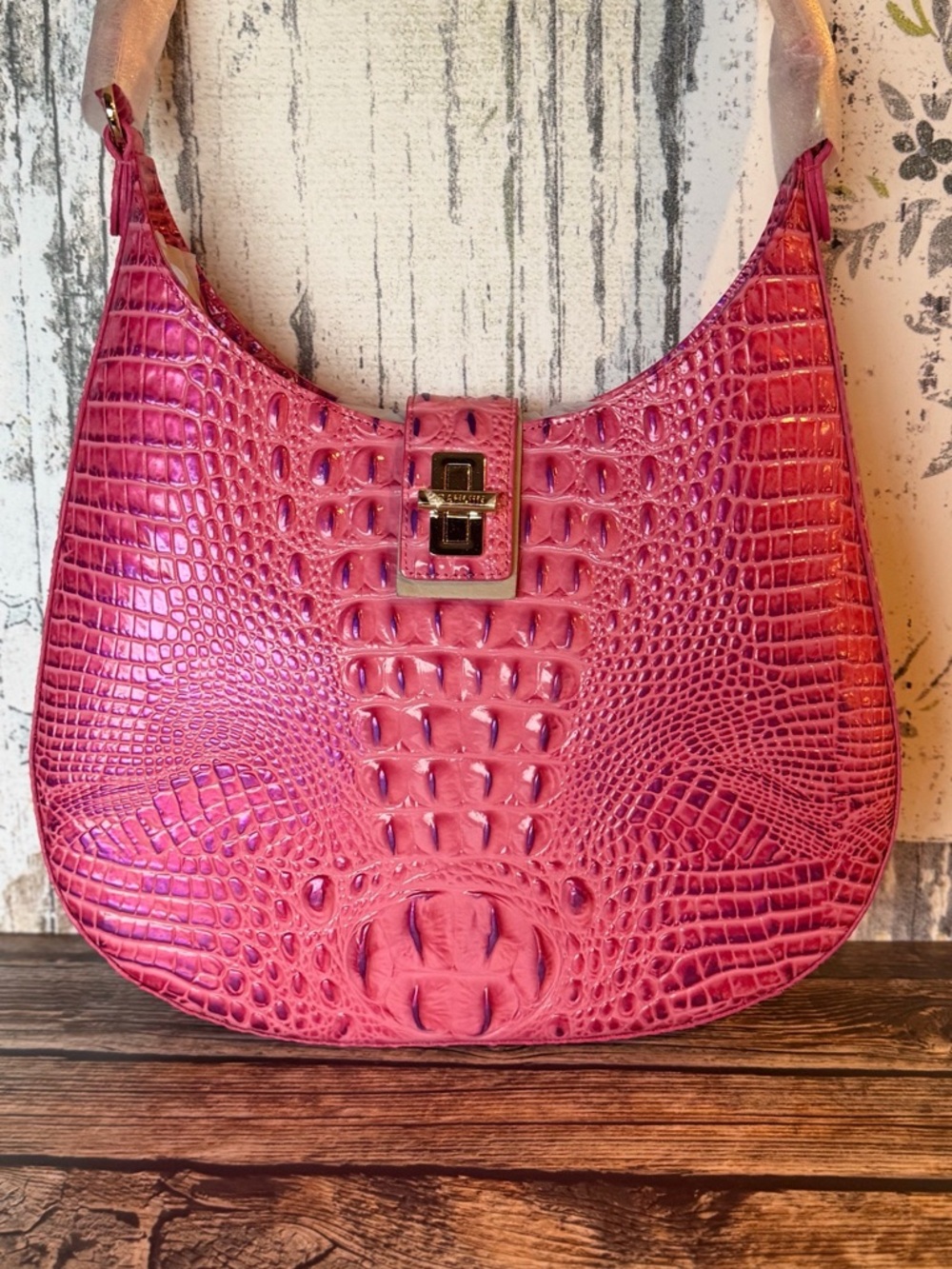 BRAHMIN FALLON PHLOX PINK Shoulder Bag NWT